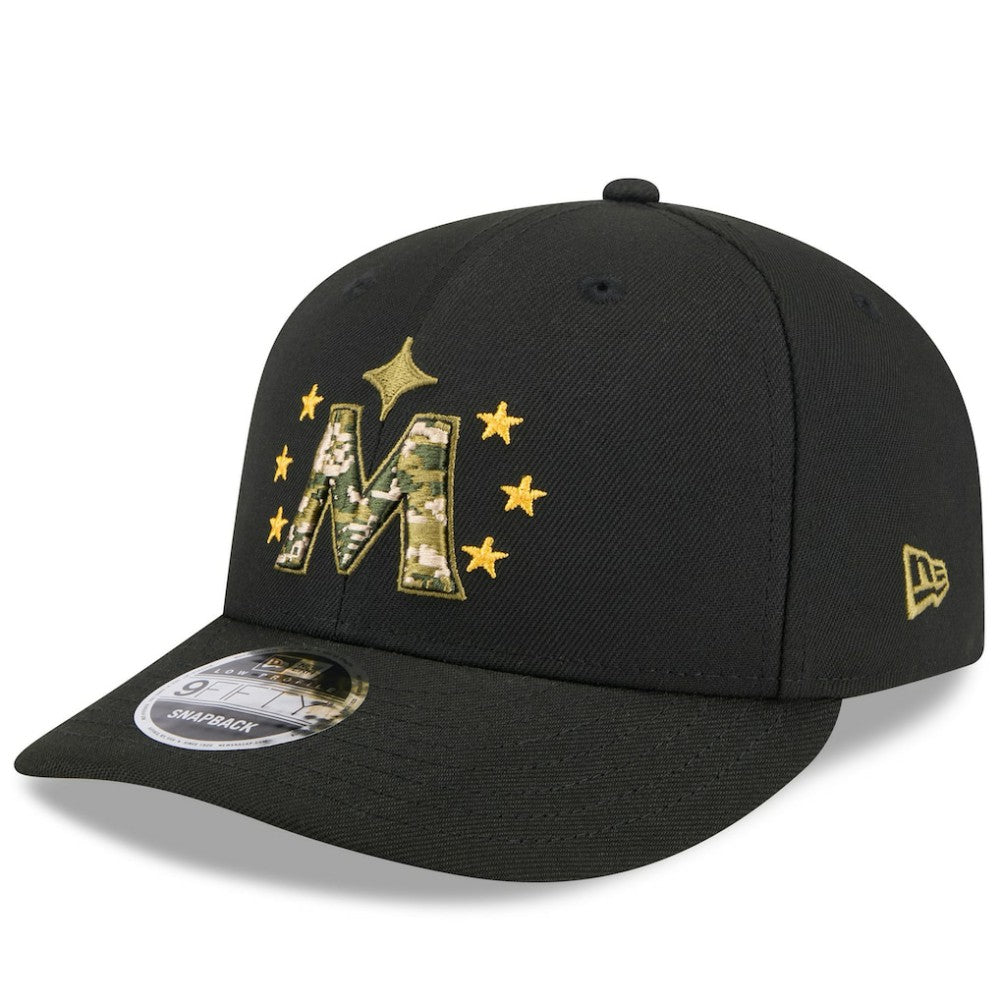 Minnesota Twins 2024 Armed Forces Day Low Profile 9FIFTY Snapback Hat Black