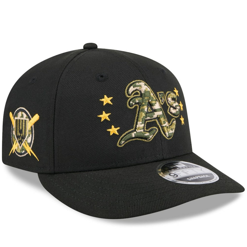 Athletics 2024 Armed Forces Day Low Profile 9FIFTY Snapback Hat Black