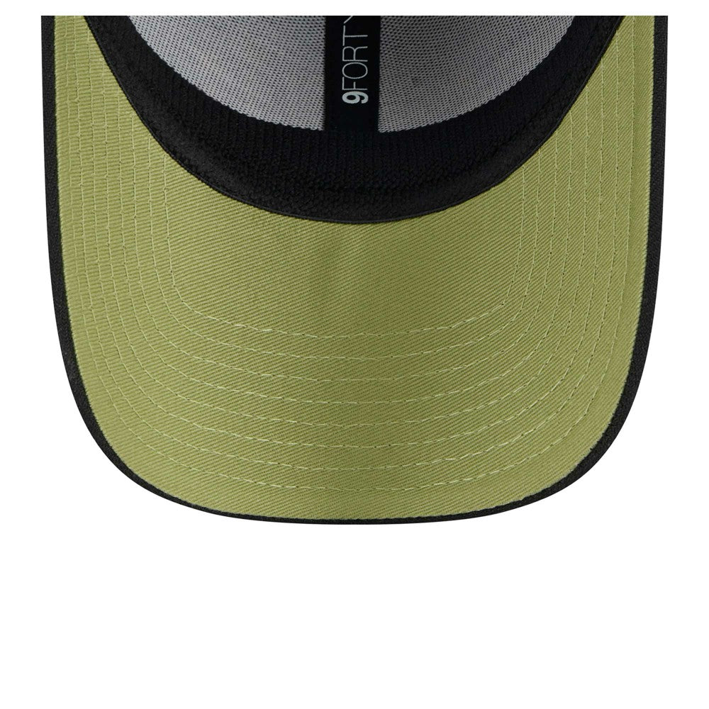 Miami Marlins 2024 Armed Forces Day 9FORTY Adjustable Hat Black