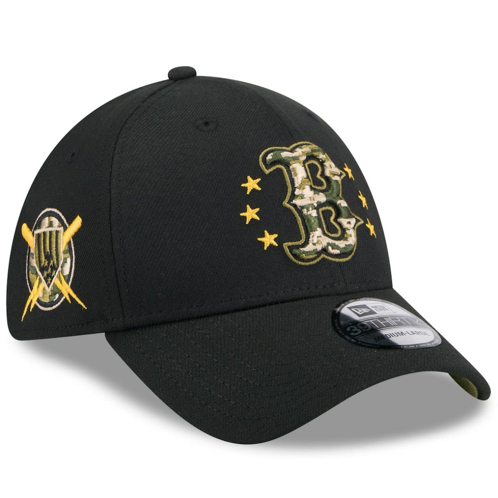 Boston Red Sox 2024 Armed Forces Day 39THIRTY Flex Hat Black