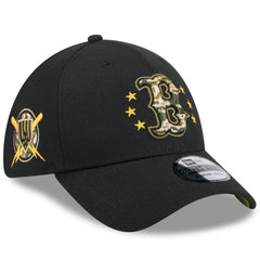 Boston Red Sox 2024 Armed Forces Day 39THIRTY Flex Hat Black