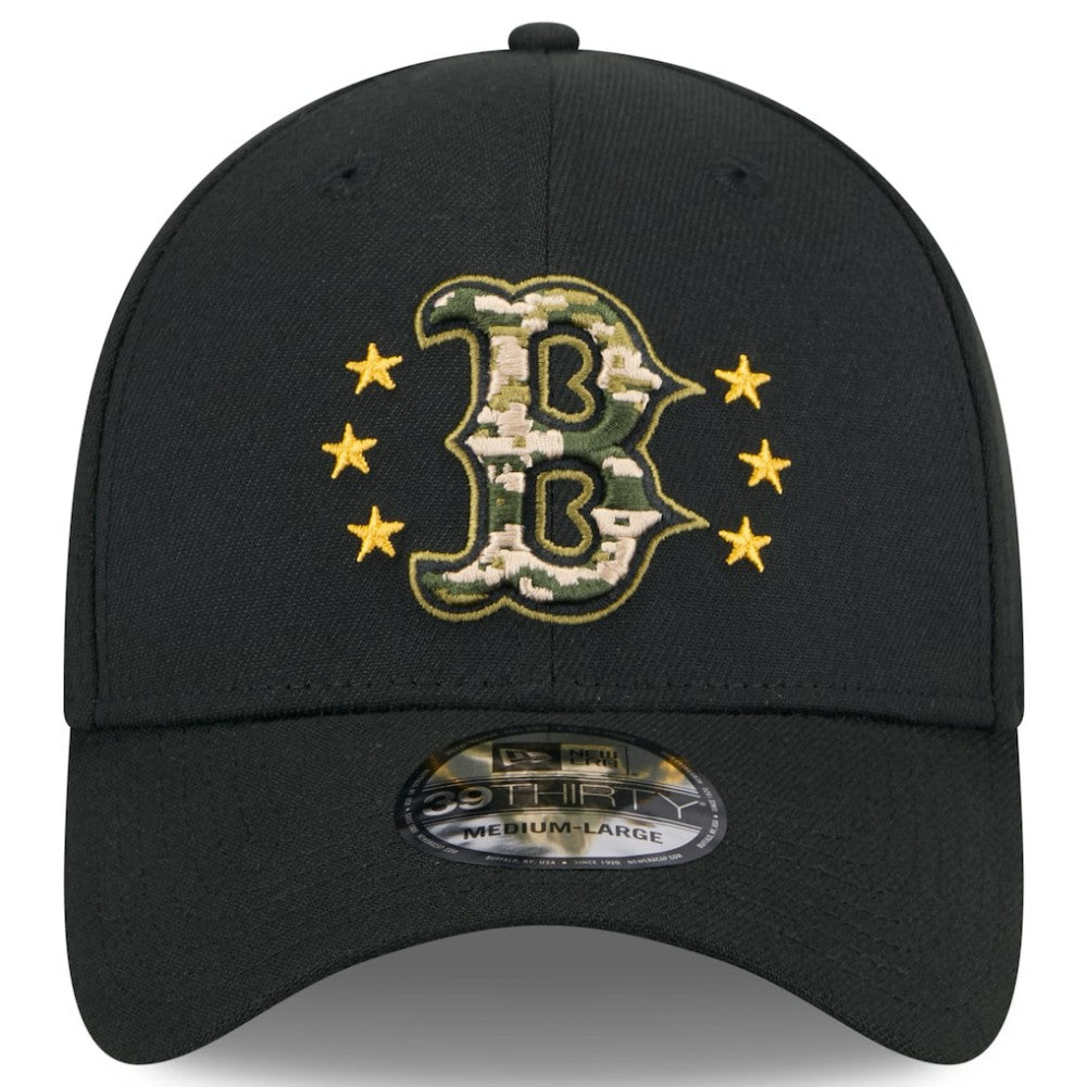 Boston Red Sox 2024 Armed Forces Day 39THIRTY Flex Hat Black