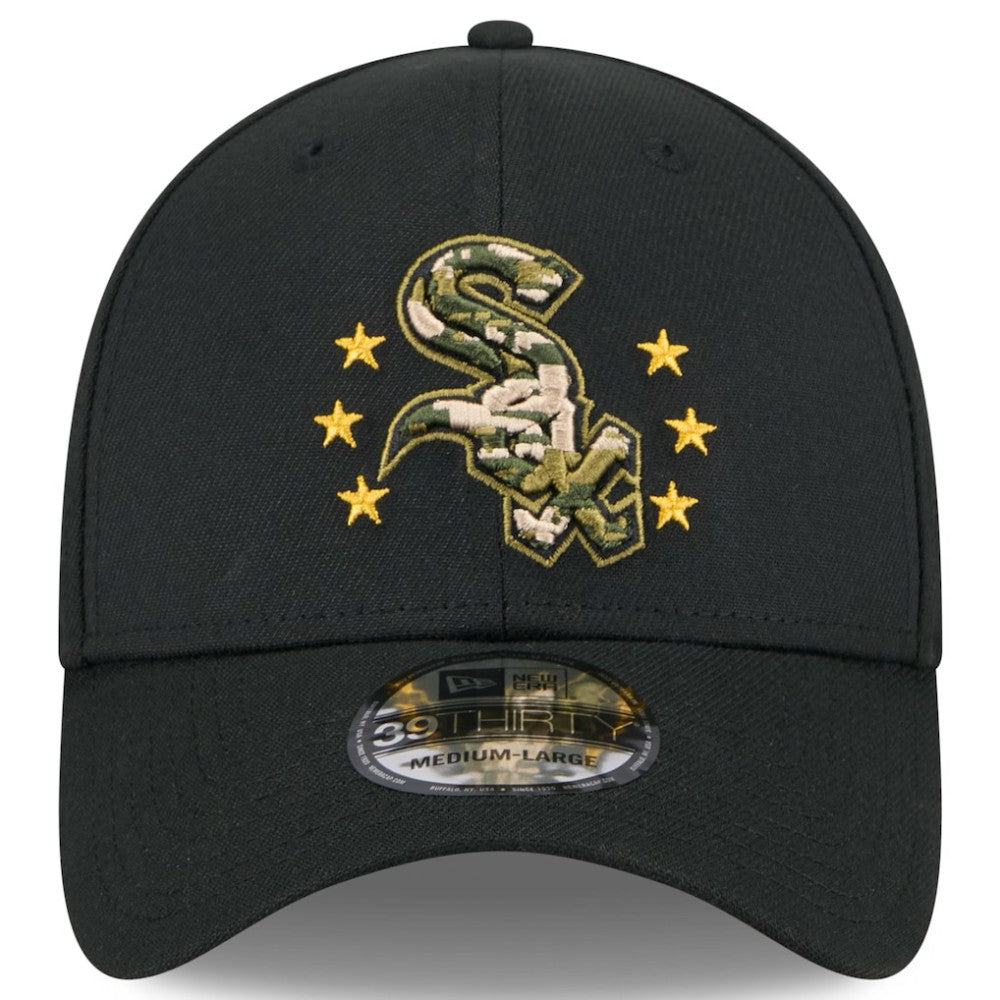 Chicago White Sox 2024 Armed Forces Day 39THIRTY Flex Hat Black