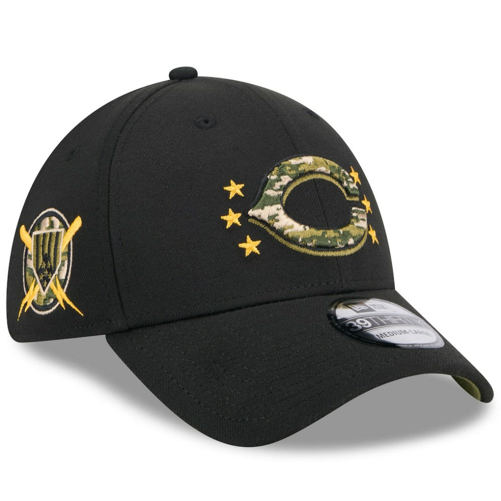 Cincinnati Reds 2024 Armed Forces Day 39THIRTY Flex Hat Black