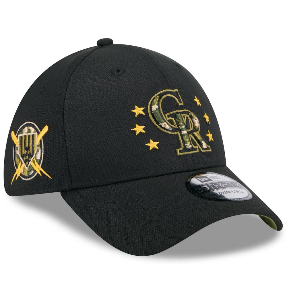 Colorado Rockies 2024 Armed Forces Day 39THIRTY Flex Hat Black