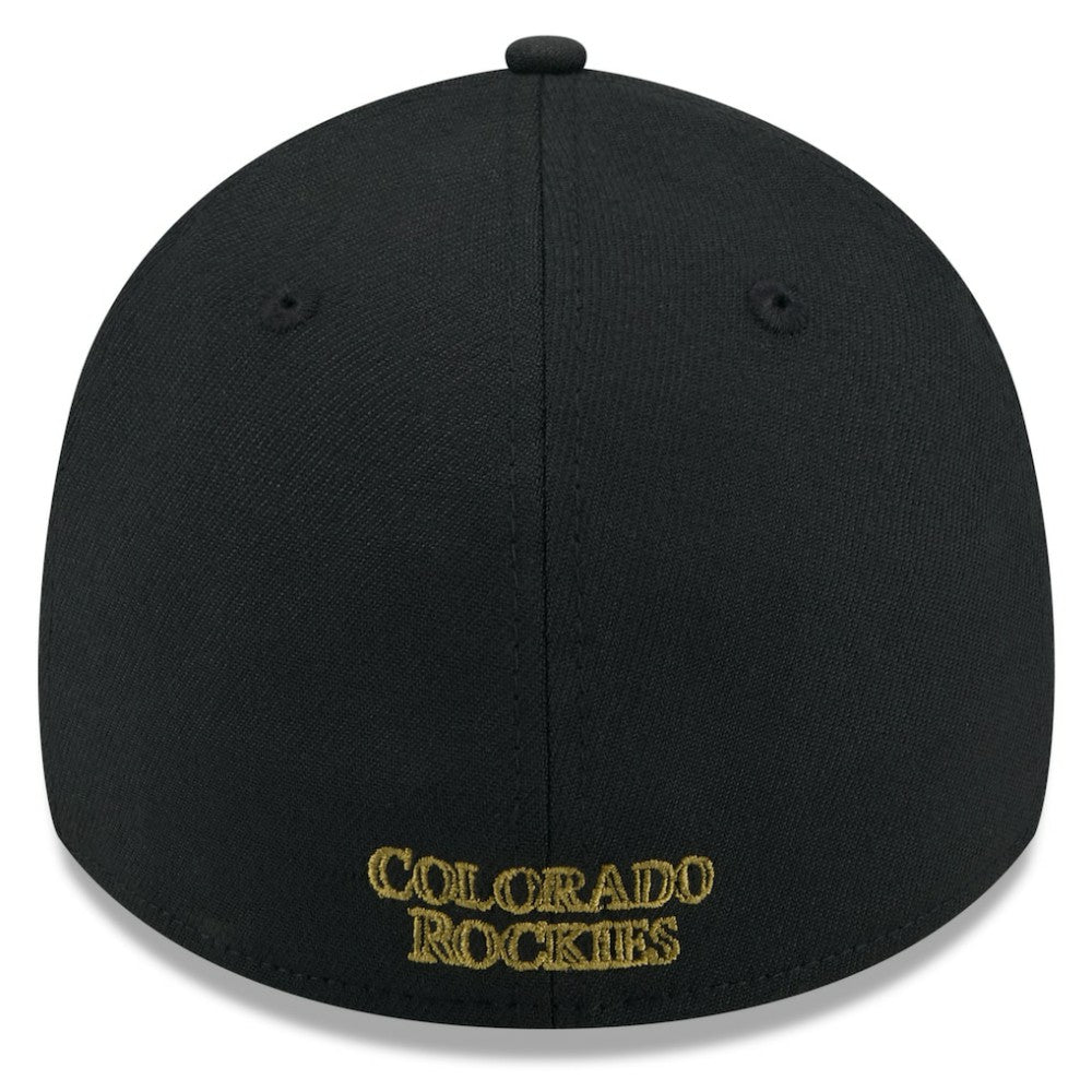 Colorado Rockies 2024 Armed Forces Day 39THIRTY Flex Hat Black