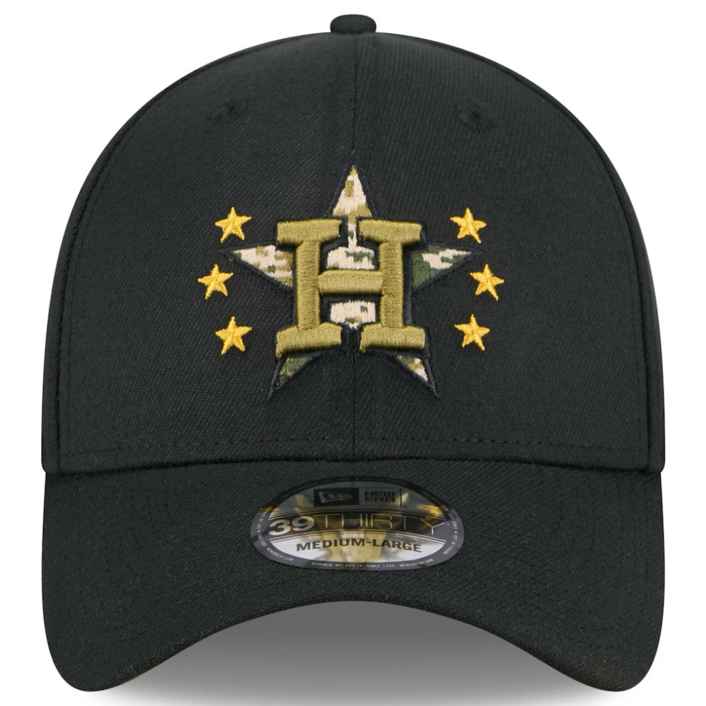 Houston Astros 2024 Armed Forces Day 39THIRTY Flex Hat Black