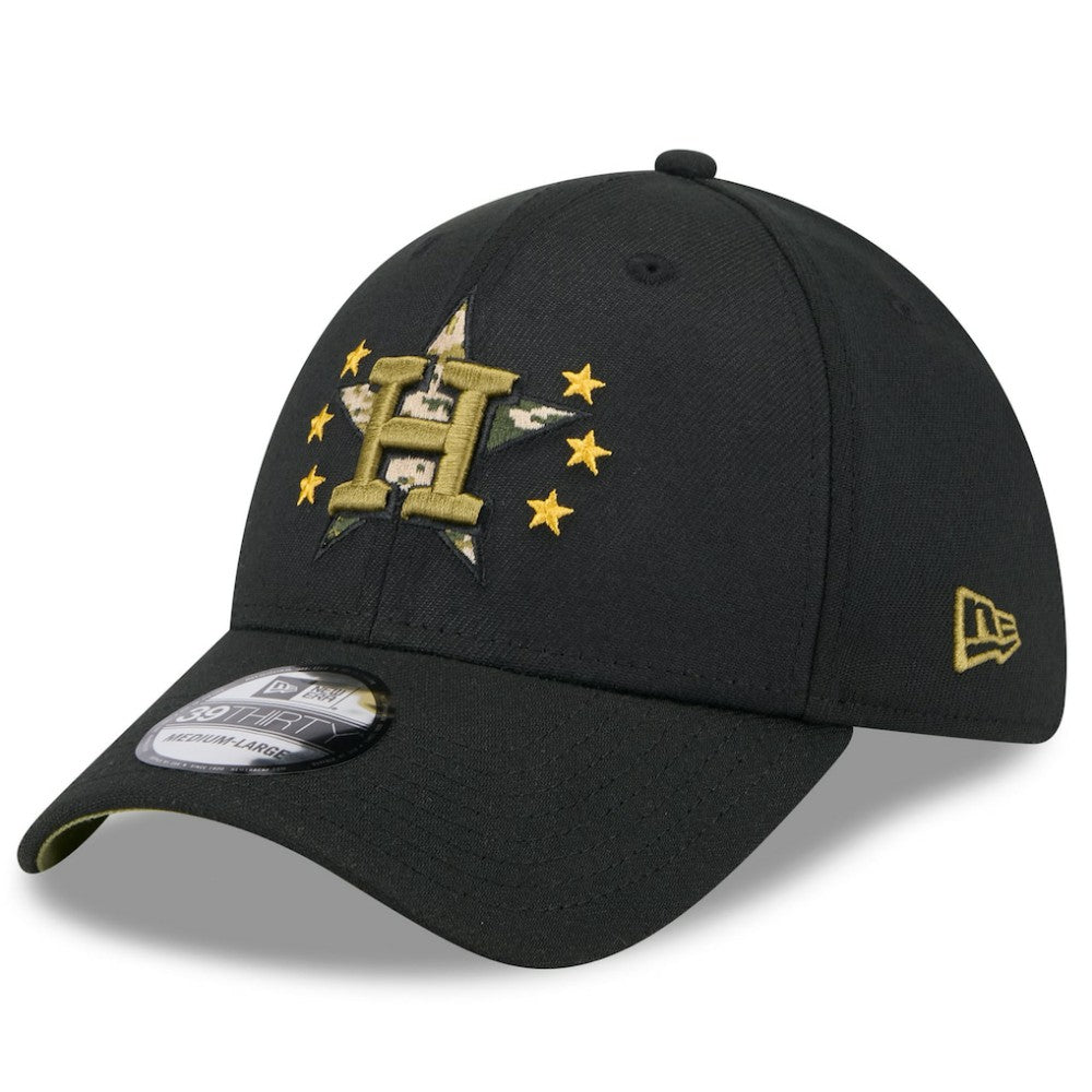 Houston Astros 2024 Armed Forces Day 39THIRTY Flex Hat Black