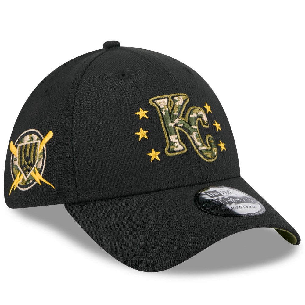Kansas City Royals 2024 Armed Forces Day 39THIRTY Flex Hat Black