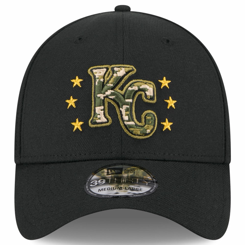 Kansas City Royals 2024 Armed Forces Day 39THIRTY Flex Hat Black