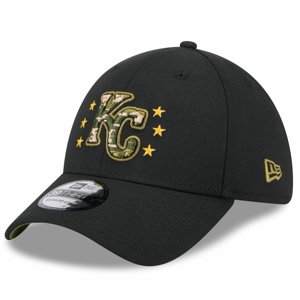 Kansas City Royals 2024 Armed Forces Day 39THIRTY Flex Hat Black
