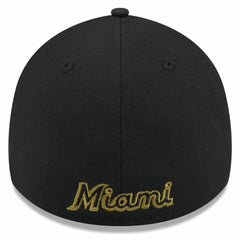 Miami Marlins 2024 Armed Forces Day 39THIRTY Flex Hat Black