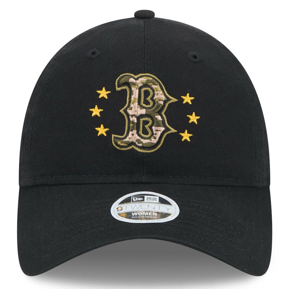 Boston Red Sox Women's 2024 Armed Forces Day 9TWENTY Adjustable Hat Black