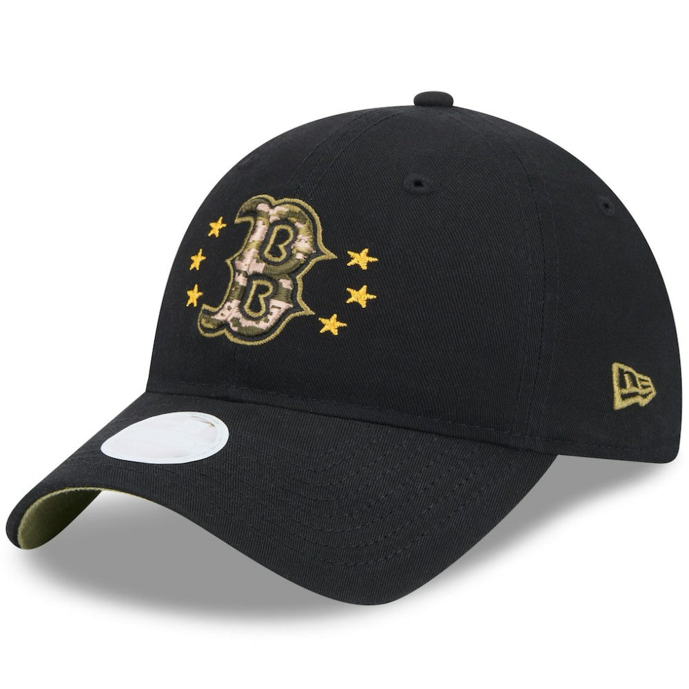 Boston Red Sox Women's 2024 Armed Forces Day 9TWENTY Adjustable Hat Black