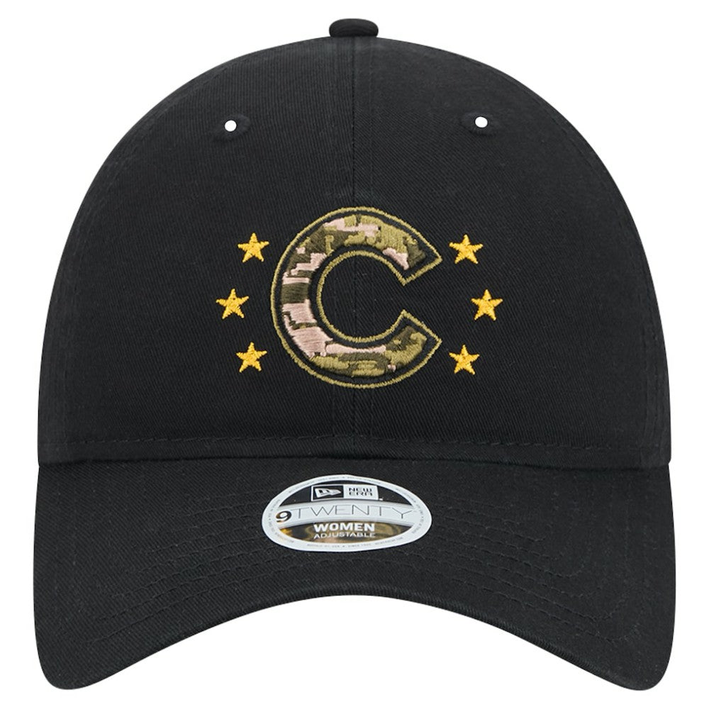 Chicago Cubs Women's 2024 Armed Forces Day 9TWENTY Adjustable Hat Black