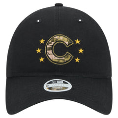Chicago Cubs Women's 2024 Armed Forces Day 9TWENTY Adjustable Hat Black