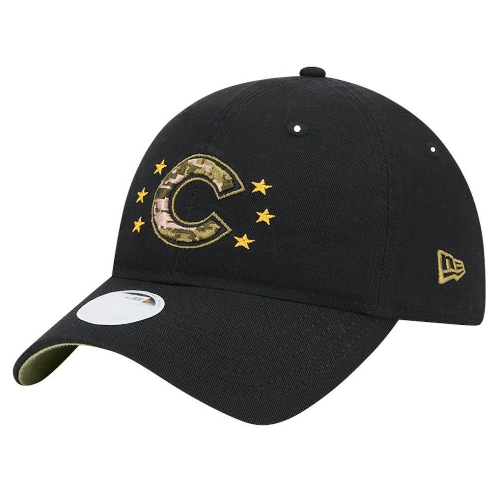 Chicago Cubs Women's 2024 Armed Forces Day 9TWENTY Adjustable Hat Black