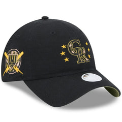 Colorado Rockies Women's 2024 Armed Forces Day 9TWENTY Adjustable Hat Black