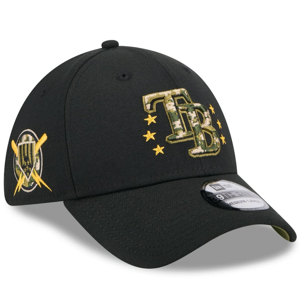 Tampa Bay Rays 2024 Armed Forces Day 39THIRTY Flex Hat Black