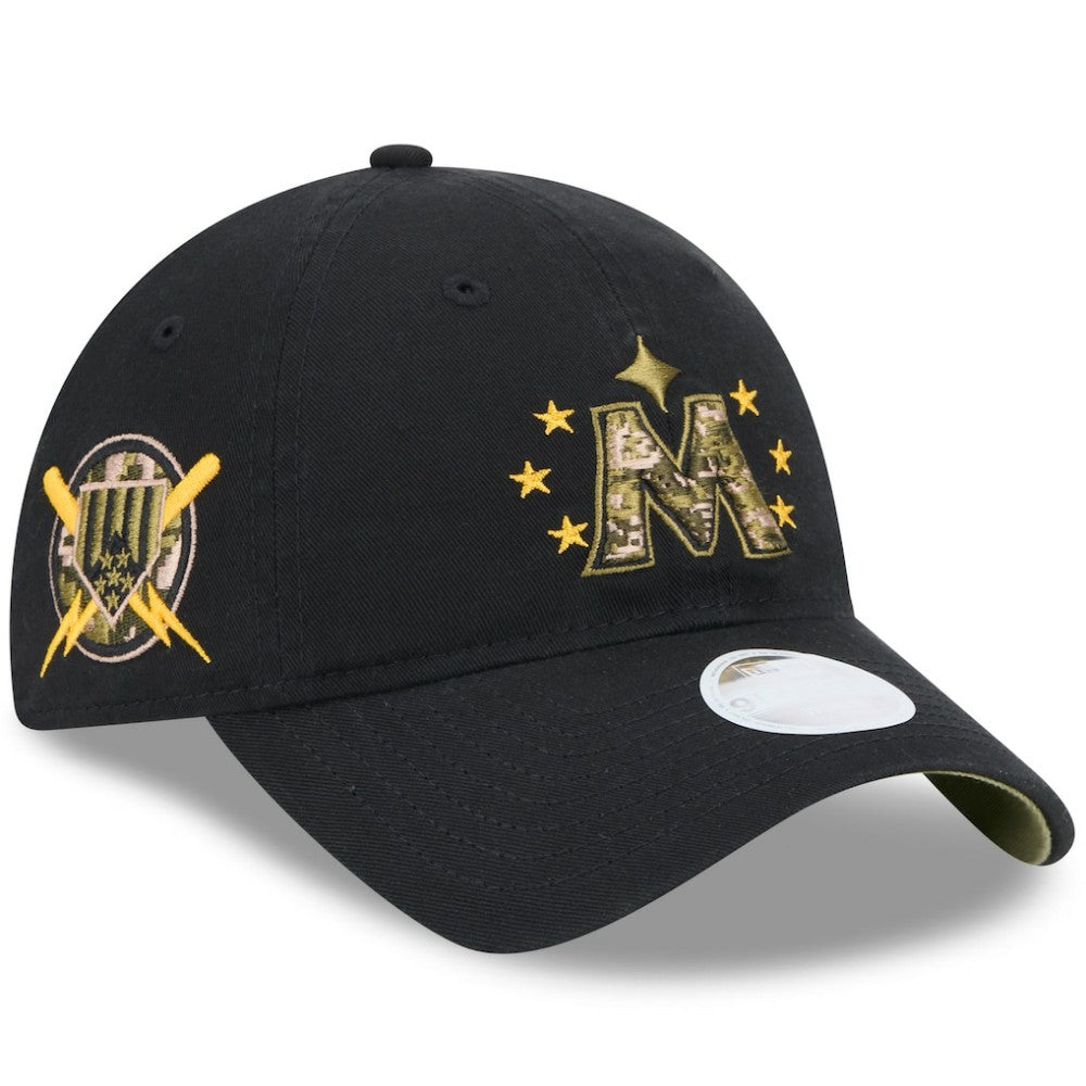 Minnesota Twins Women's 2024 Armed Forces Day 9TWENTY Adjustable Hat Black