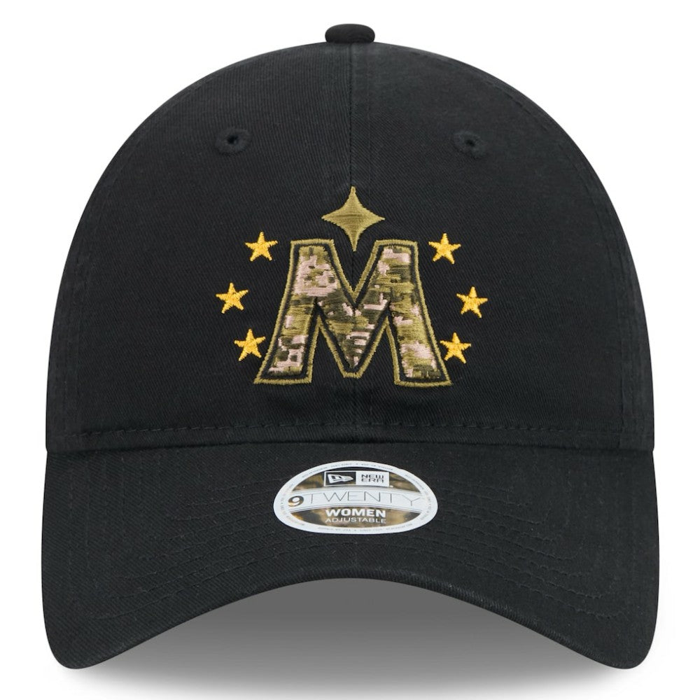 Minnesota Twins Women's 2024 Armed Forces Day 9TWENTY Adjustable Hat Black