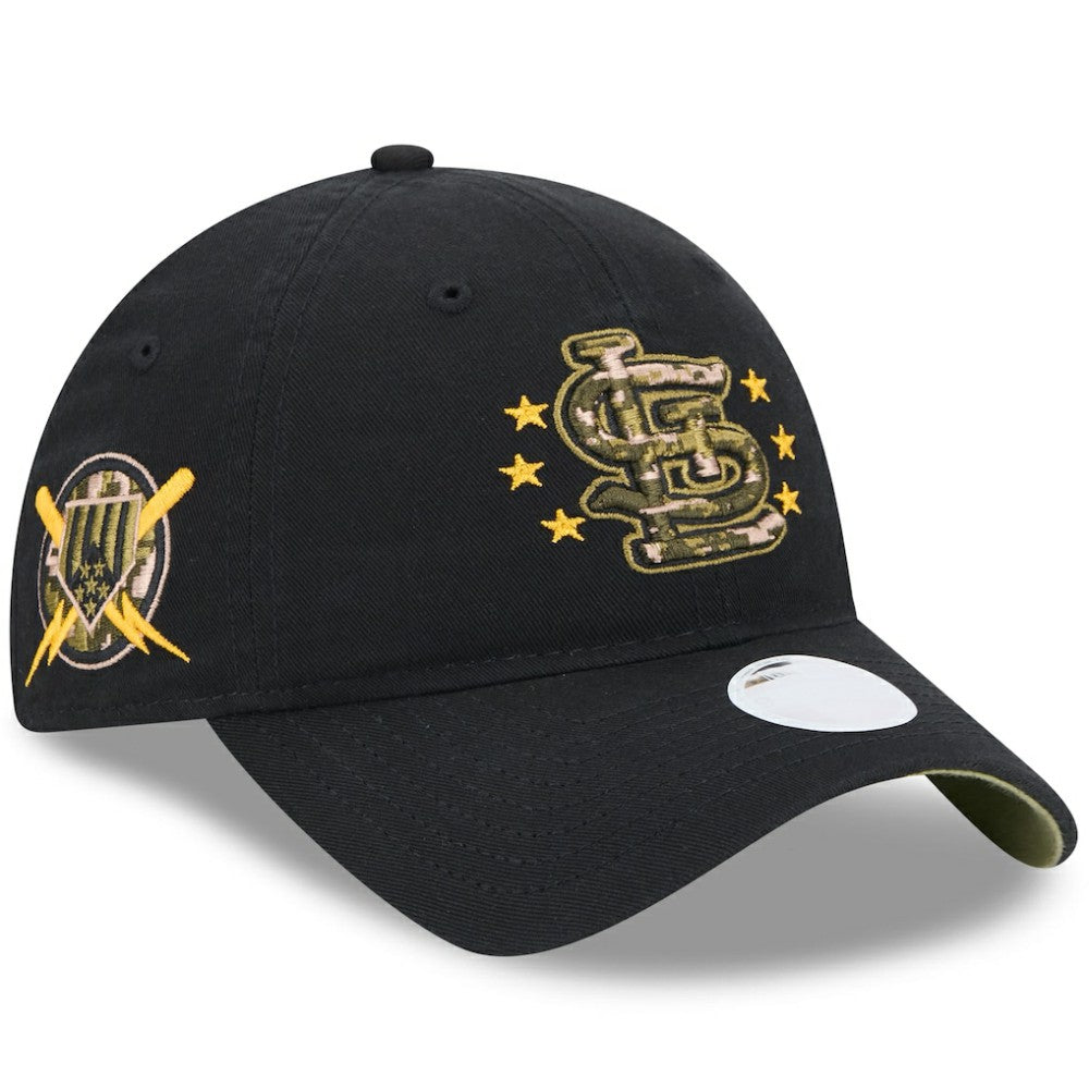 St. Louis Cardinals Women's 2024 Armed Forces Day 9TWENTY Adjustable Hat Black