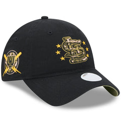 St. Louis Cardinals Women's 2024 Armed Forces Day 9TWENTY Adjustable Hat Black