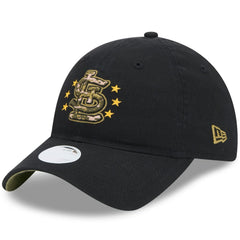 St. Louis Cardinals Women's 2024 Armed Forces Day 9TWENTY Adjustable Hat Black