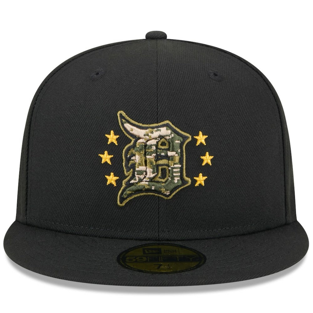Detroit Tigers 2024 Armed Forces Day On-Field 59FIFTY Fitted Hat Black