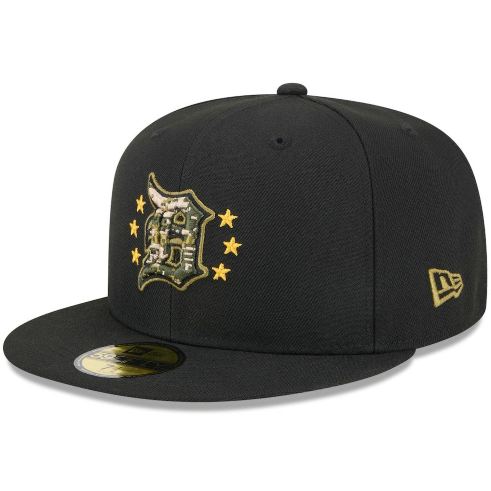 Detroit Tigers 2024 Armed Forces Day On-Field 59FIFTY Fitted Hat Black
