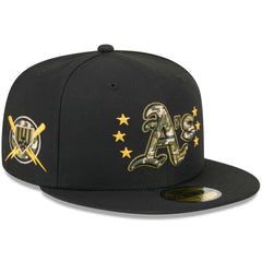 Athletics 2024 Armed Forces Day On-Field 59FIFTY Fitted Hat Black