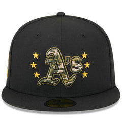 Athletics 2024 Armed Forces Day On-Field 59FIFTY Fitted Hat Black