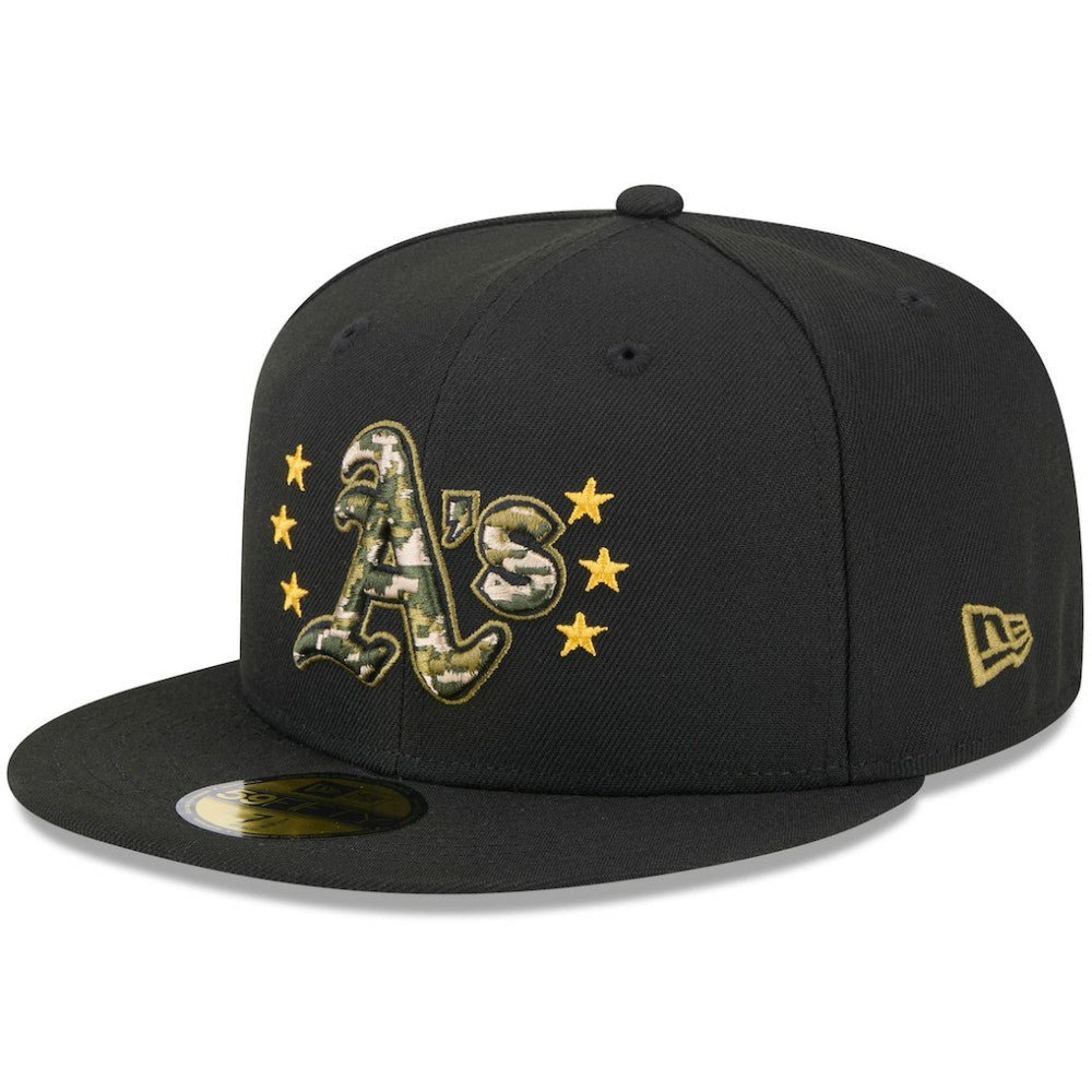 Athletics 2024 Armed Forces Day On-Field 59FIFTY Fitted Hat Black