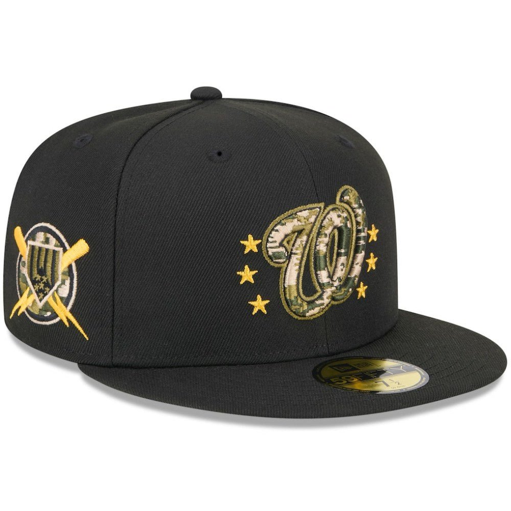 Washington Nationals 2024 Armed Forces Day On-Field 59FIFTY Fitted Hat Black