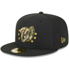 Washington Nationals 2024 Armed Forces Day On-Field 59FIFTY Fitted Hat Black