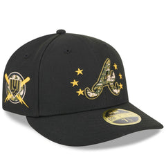 Atlanta Braves 2024 Armed Forces Day Low Profile 59FIFTY Fitted Hat Black
