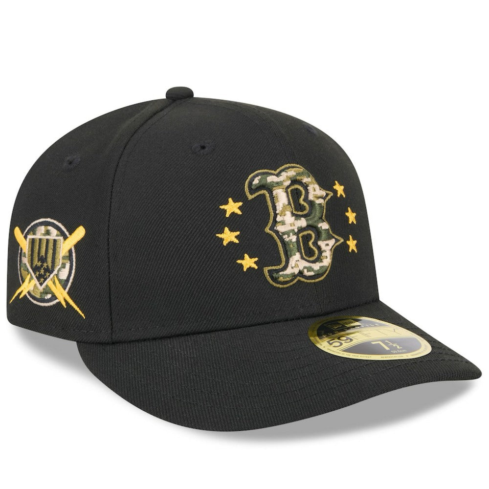 Boston Red Sox 2024 Armed Forces Day Low Profile 59FIFTY Fitted Hat Black