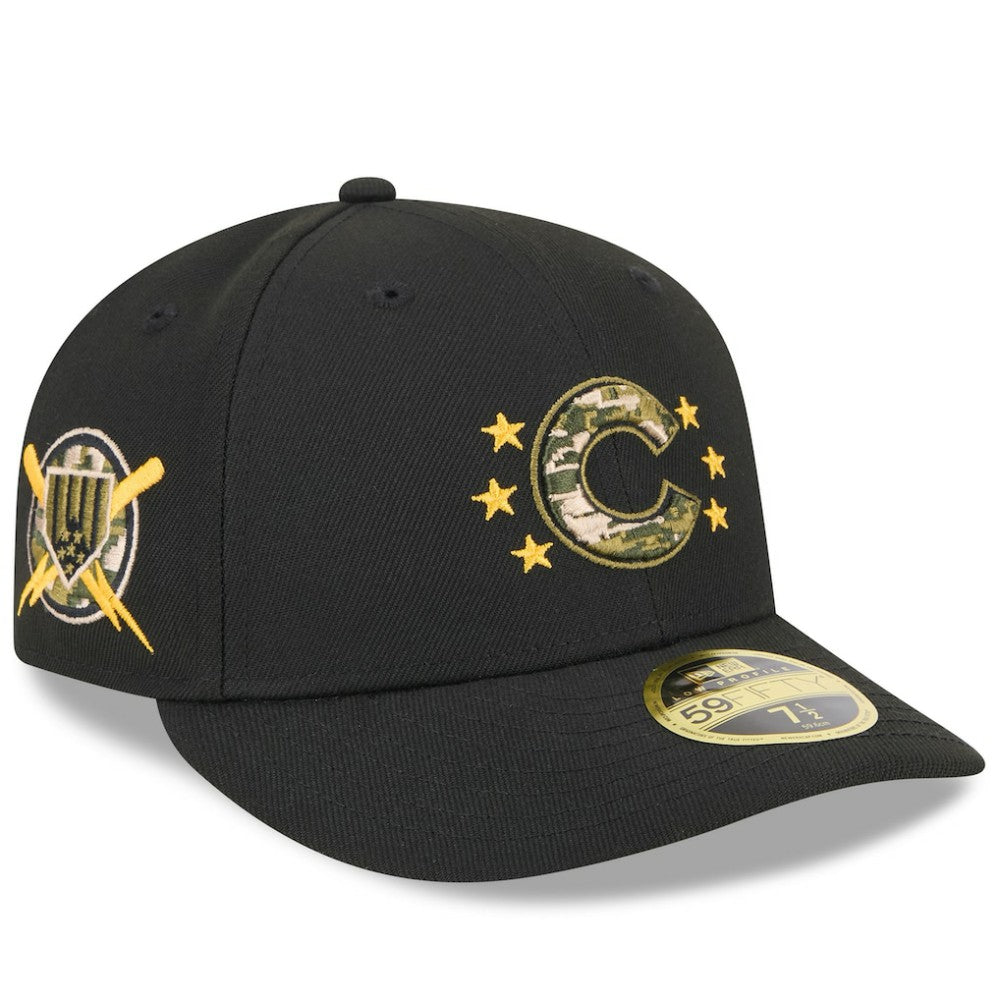 Chicago Cubs 2024 Armed Forces Day Low Profile 59FIFTY Fitted Hat Black