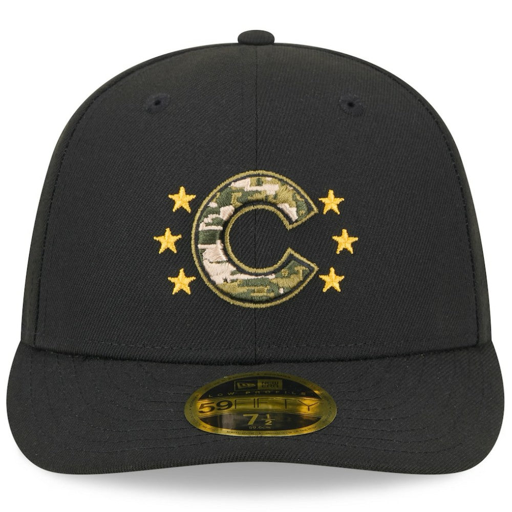 Chicago Cubs 2024 Armed Forces Day Low Profile 59FIFTY Fitted Hat Black