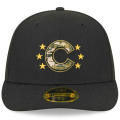 Chicago Cubs 2024 Armed Forces Day Low Profile 59FIFTY Fitted Hat Black