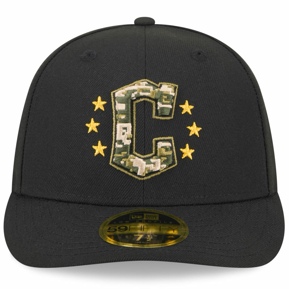 Cleveland Guardians 2024 Armed Forces Day Low Profile 59FIFTY Fitted Hat Black