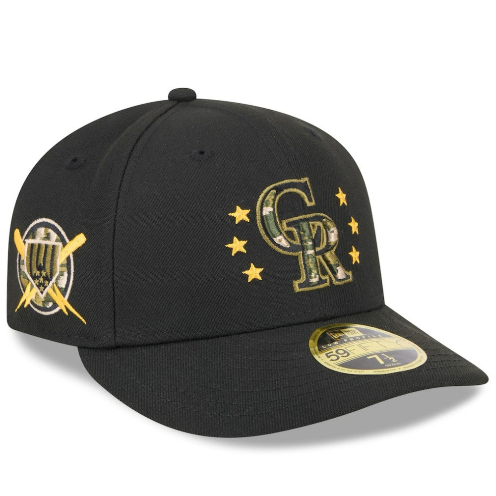 Colorado Rockies 2024 Armed Forces Day Low Profile 59FIFTY Fitted Hat Black