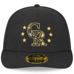 Colorado Rockies 2024 Armed Forces Day Low Profile 59FIFTY Fitted Hat Black