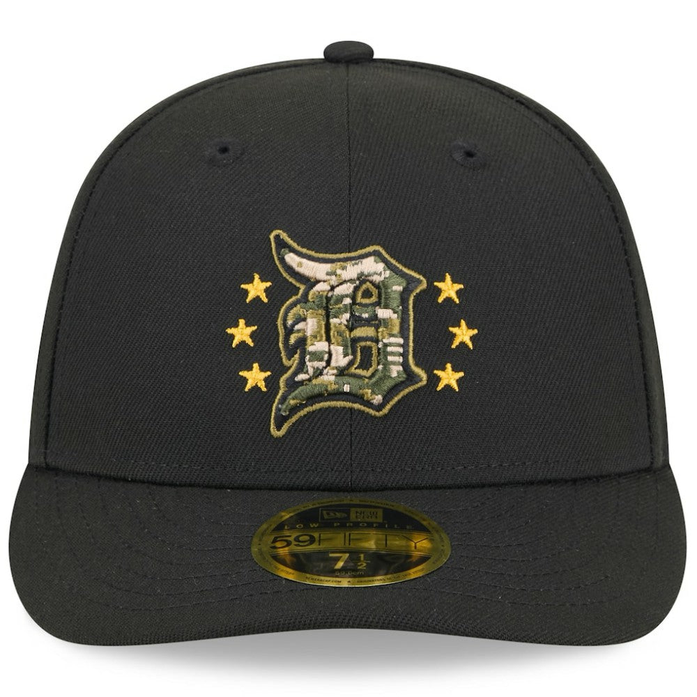 Detroit Tigers 2024 Armed Forces Day Low Profile 59FIFTY Fitted Hat Black