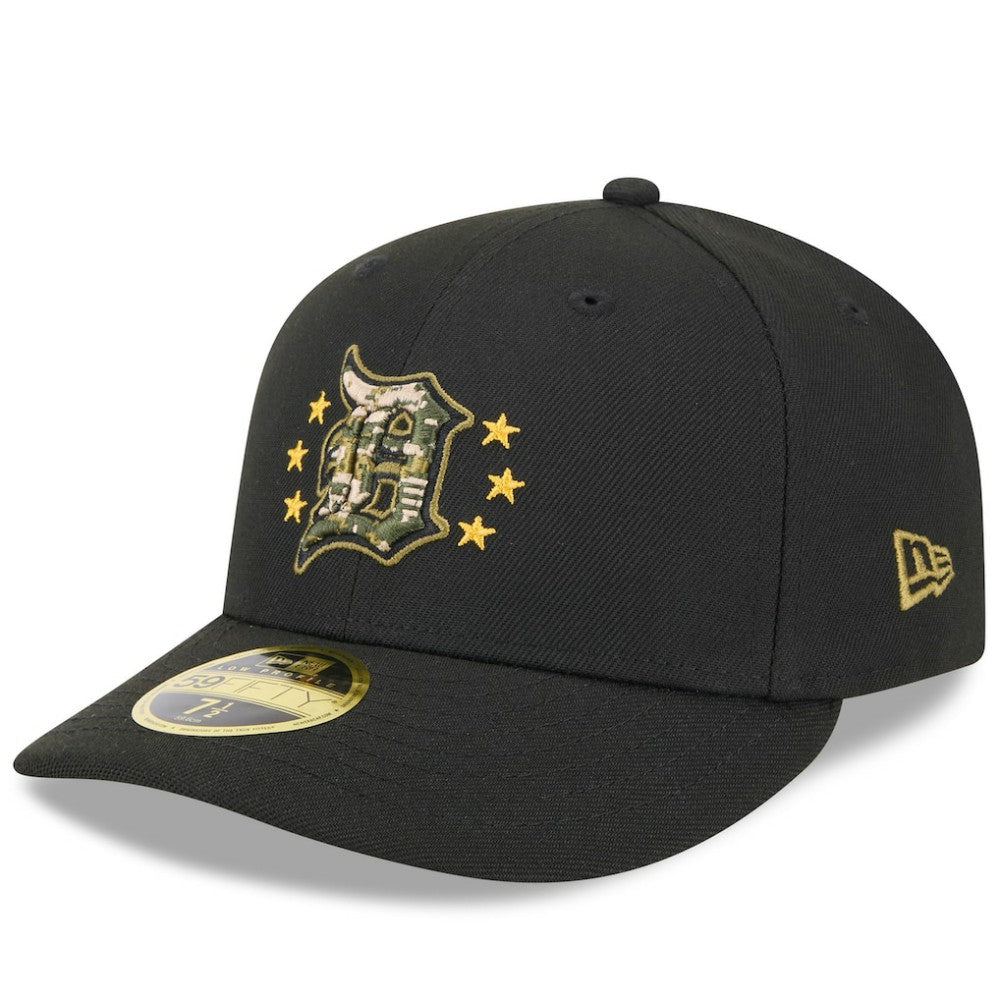 Detroit Tigers 2024 Armed Forces Day Low Profile 59FIFTY Fitted Hat Black