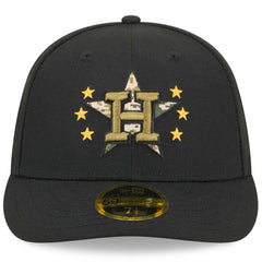 Houston Astros 2024 Armed Forces Day Low Profile 59FIFTY Fitted Hat Black