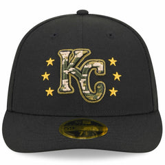 Kansas City Royals 2024 Armed Forces Day Low Profile 59FIFTY Fitted Hat Black
