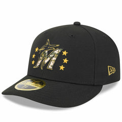 Miami Marlins 2024 Armed Forces Day Low Profile 59FIFTY Fitted Hat Black