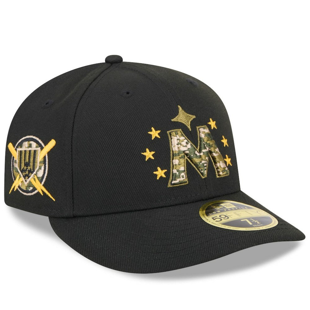 Minnesota Twins 2024 Armed Forces Day Low Profile 59FIFTY Fitted Hat Black
