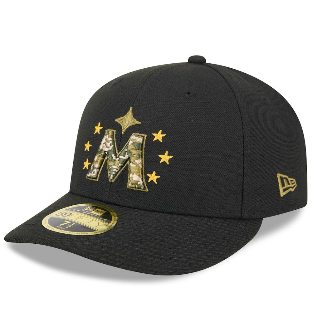 Minnesota Twins 2024 Armed Forces Day Low Profile 59FIFTY Fitted Hat Black